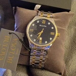 BULOVA Classic Diamond Blue Dial Men's Watch